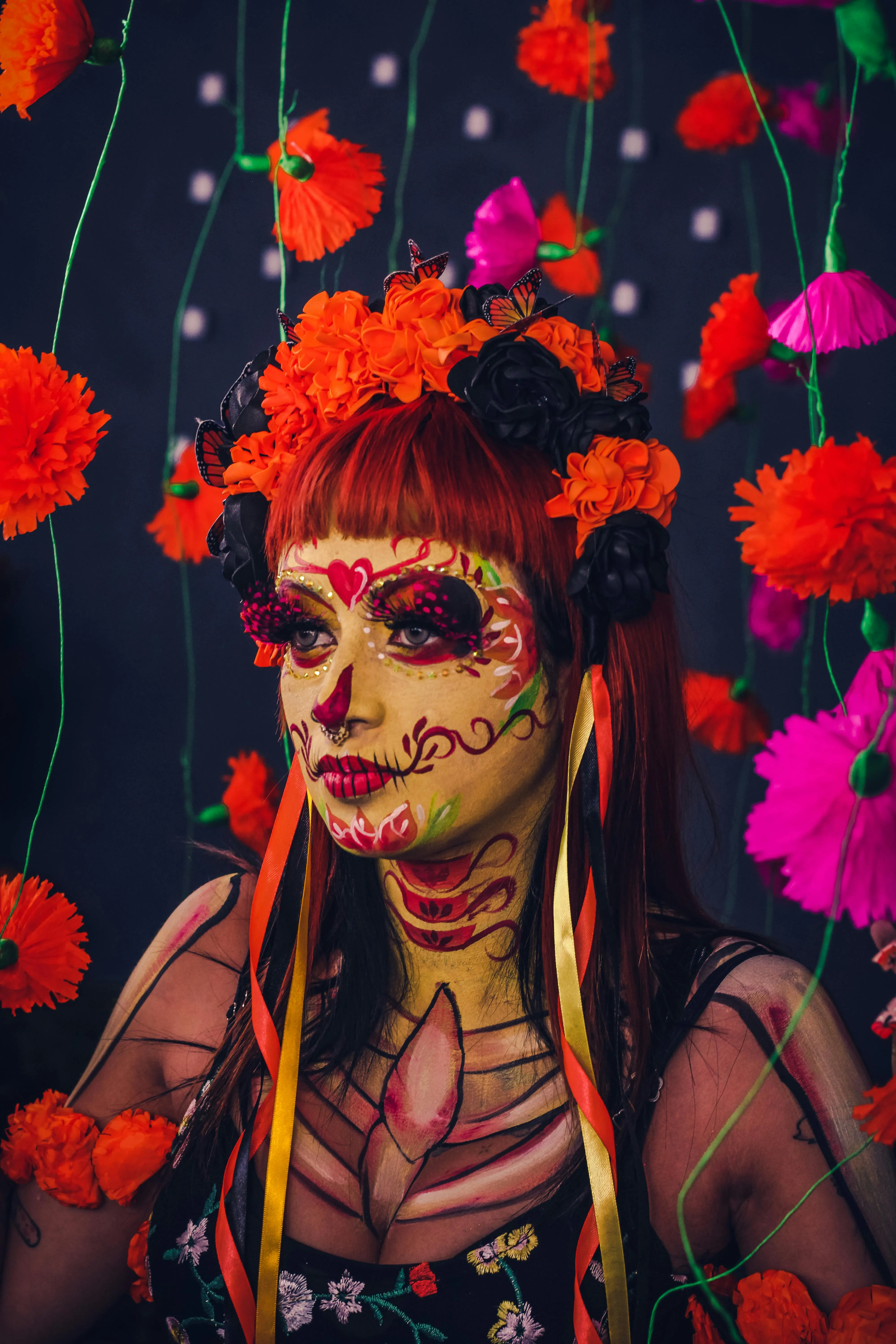 Day of the Dead Inspired Halloween Festival Makeup Wallpaper