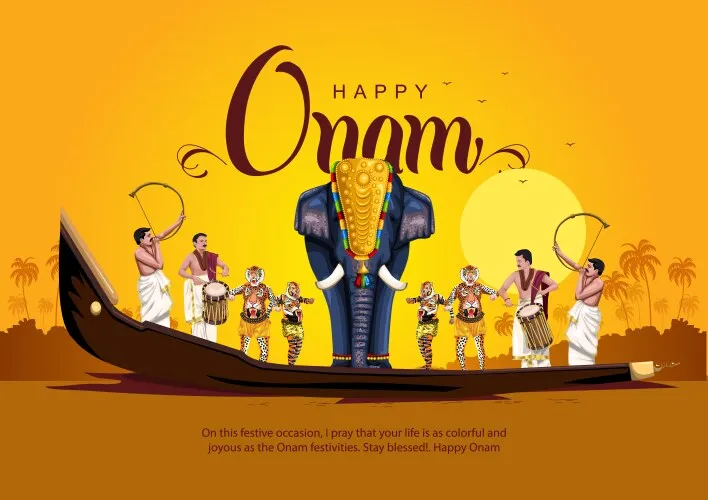 Elephant and chinda malam design with the puli kali image