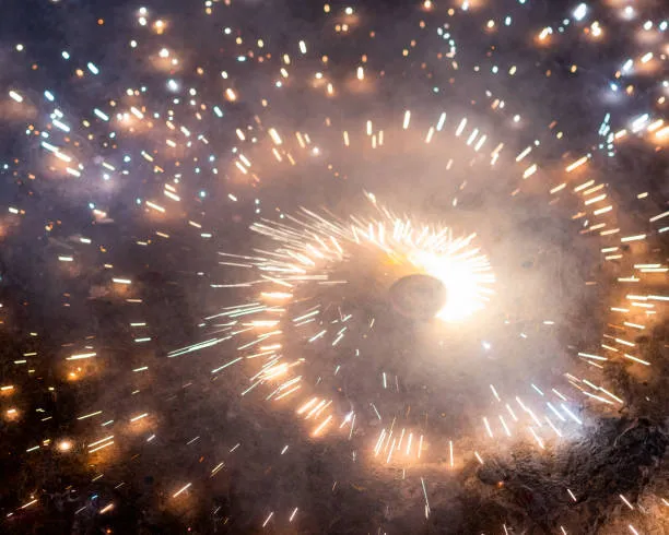 Exploding Fireworks with Multiple Bright Colors Wallpaper