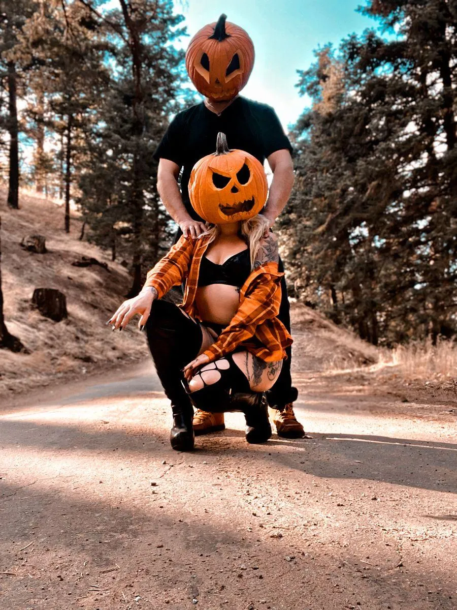 Family Fun for Halloween Festival with Pumpkin Head Masks