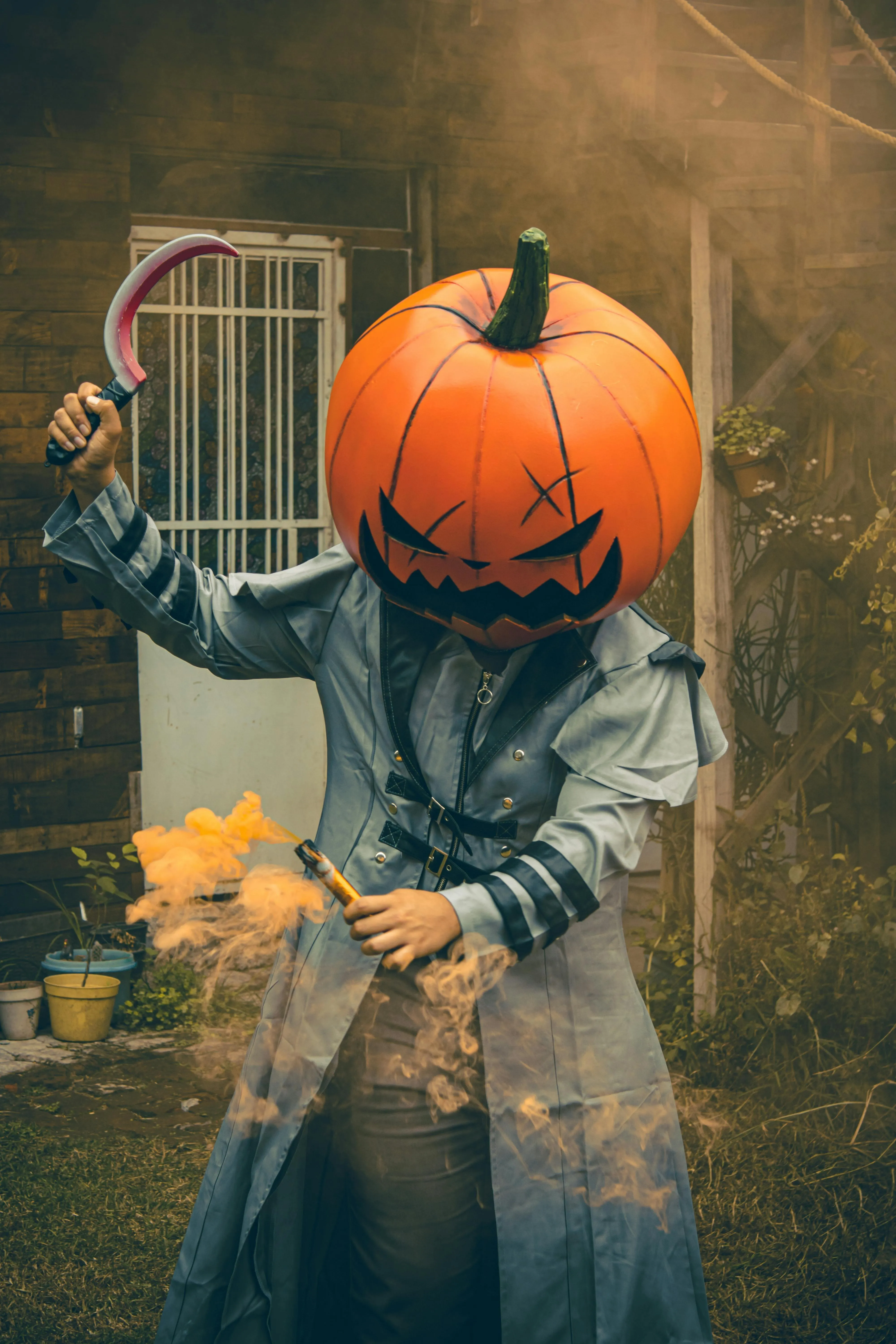 Fire Effect Halloween Festival Pumpkin Costume Ideas image
