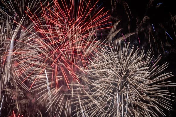 Fireworks bursting in the sky during a grand celebration