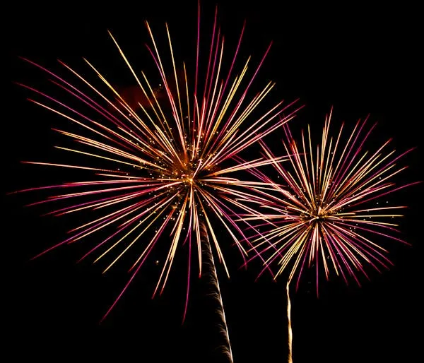 Fireworks in the Shape of Streaks Across the Sky Wallpaper