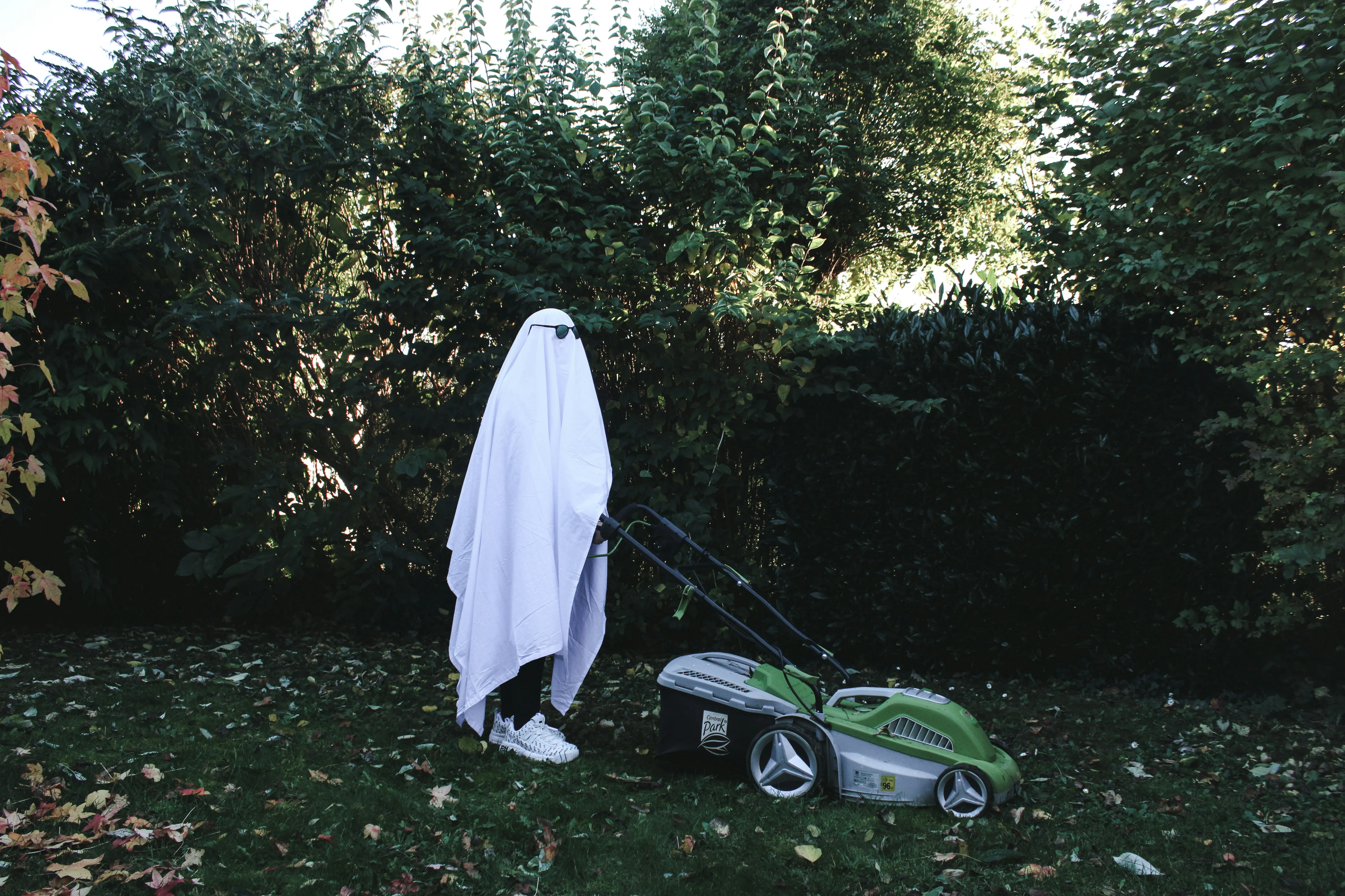 Ghost Lawn Mower Costume at Halloween Festival image