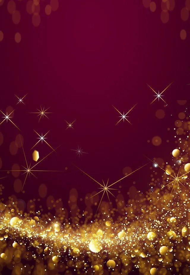 Glittering golden stars and fireworks in the night image