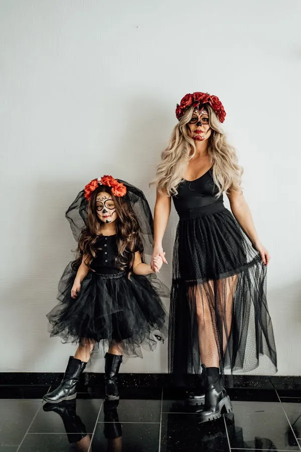 Halloween Festival Mother and Daughter in Halloween Dress