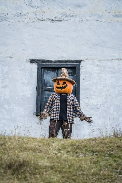 Halloween festival person with pumpkin mask Standing image
