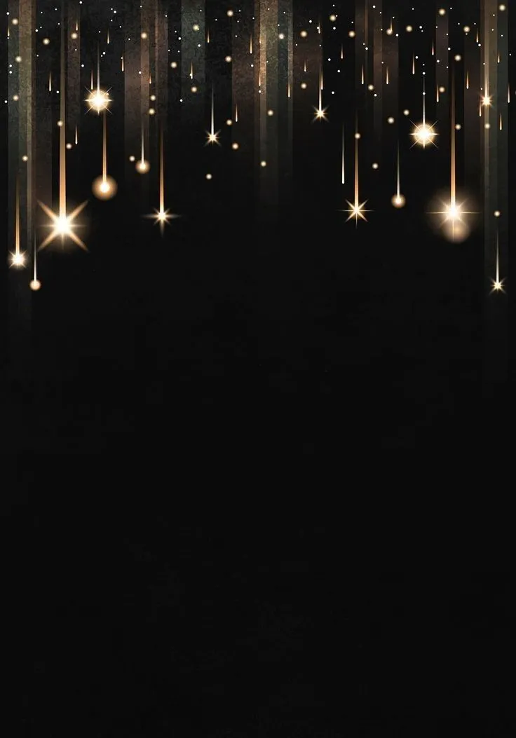 Hanging Golden Lights Resembling Falling Fireworks Trails