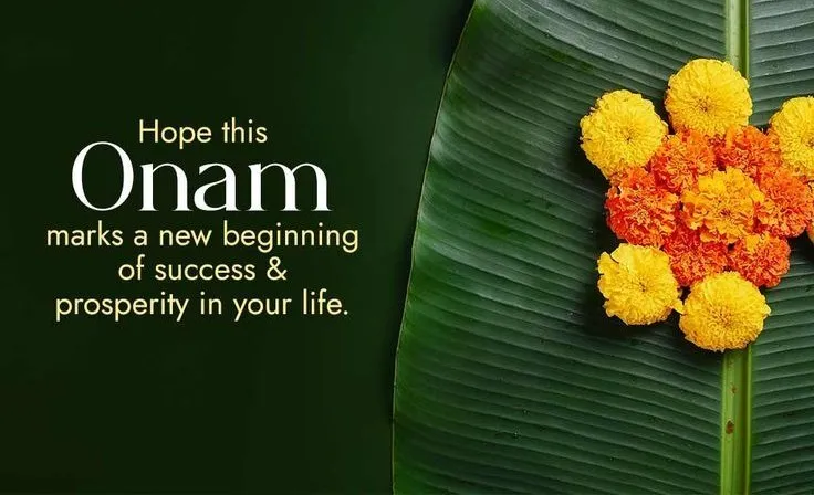 Happy Onam wishes to all with the Onam poster with flowers