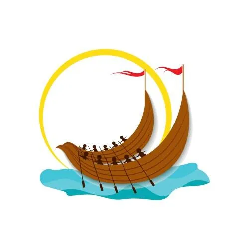 Happy Onam with Vallam Kali image drawing with water