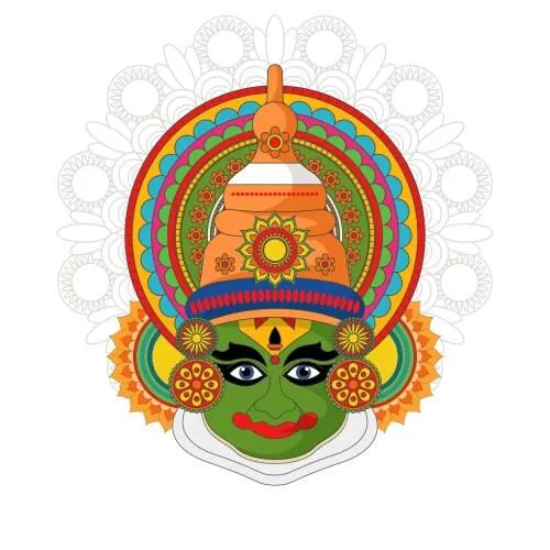 Kathakali Dance with the Onam festival art wallpaper