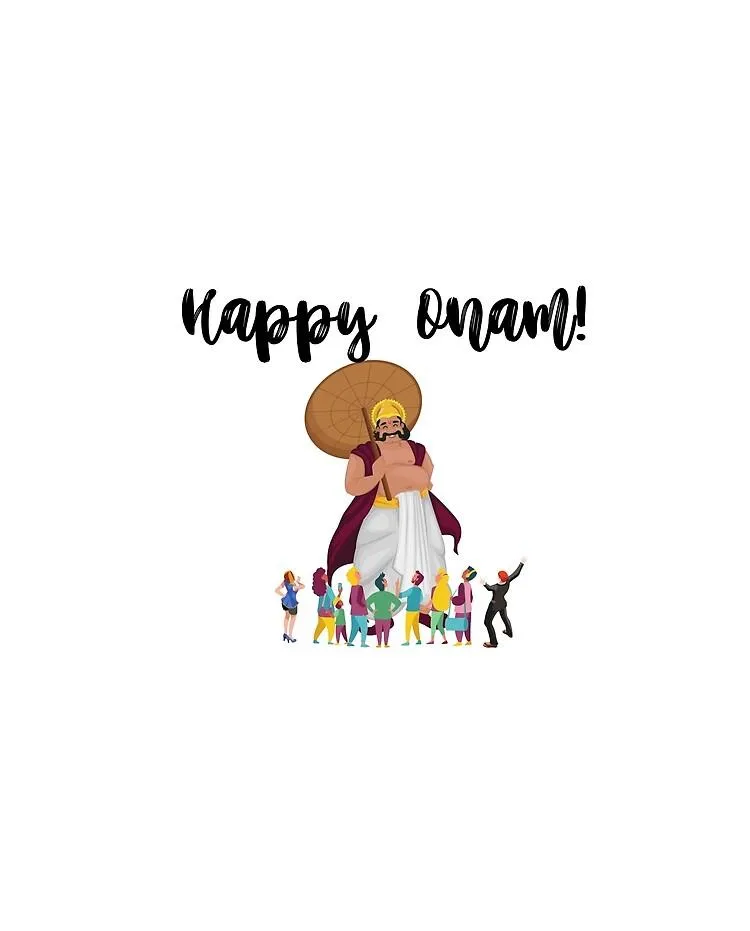 King of Mahabali and a wooden umbrella with a poster