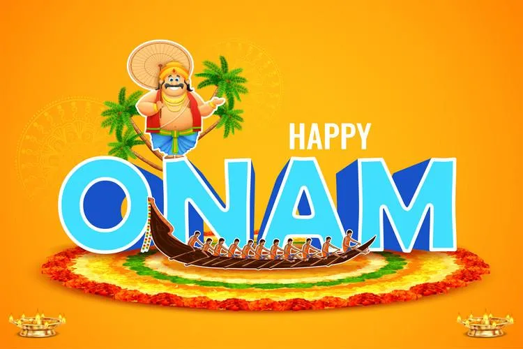 King of Mahabali and Vallam kali and Athapookolam design