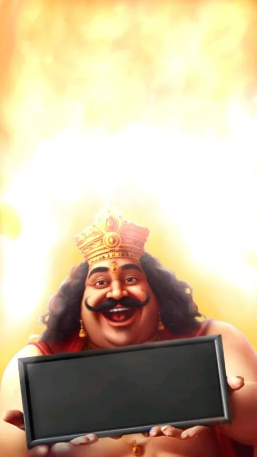 King of Mahabali with smiling face in Onam poster image
