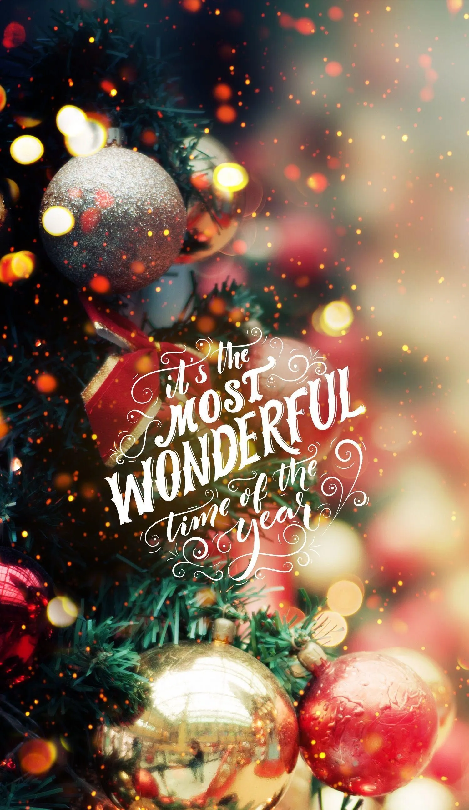 Magical Christmas Greeting Art Free Portrait Wallpaper