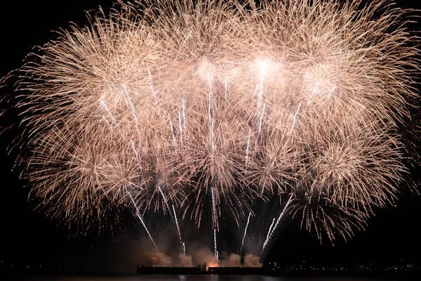 Magnificent Fireworks Display over the Horizon image
