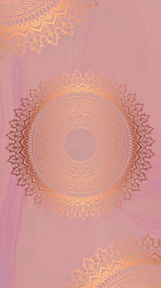 Mandala design in a unique golden flower design background