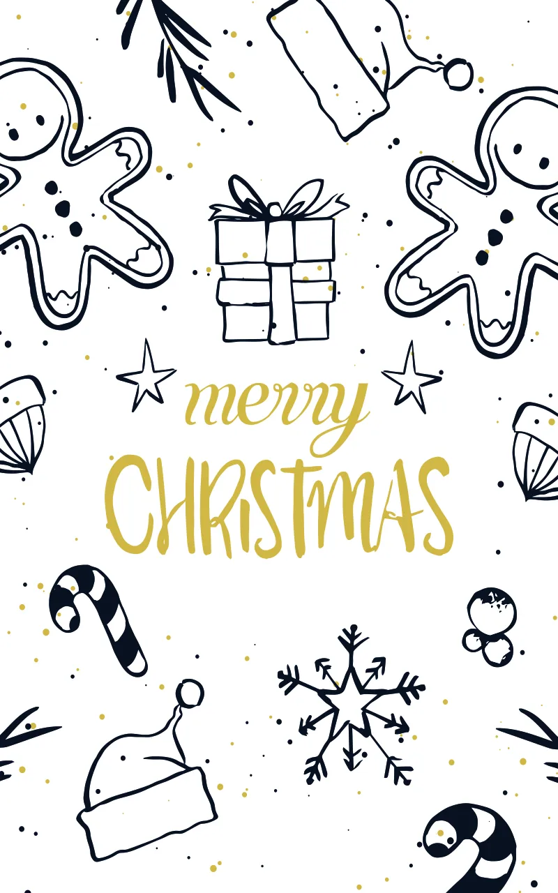 Merry Christmas Greeting Card with Festive Design Picture