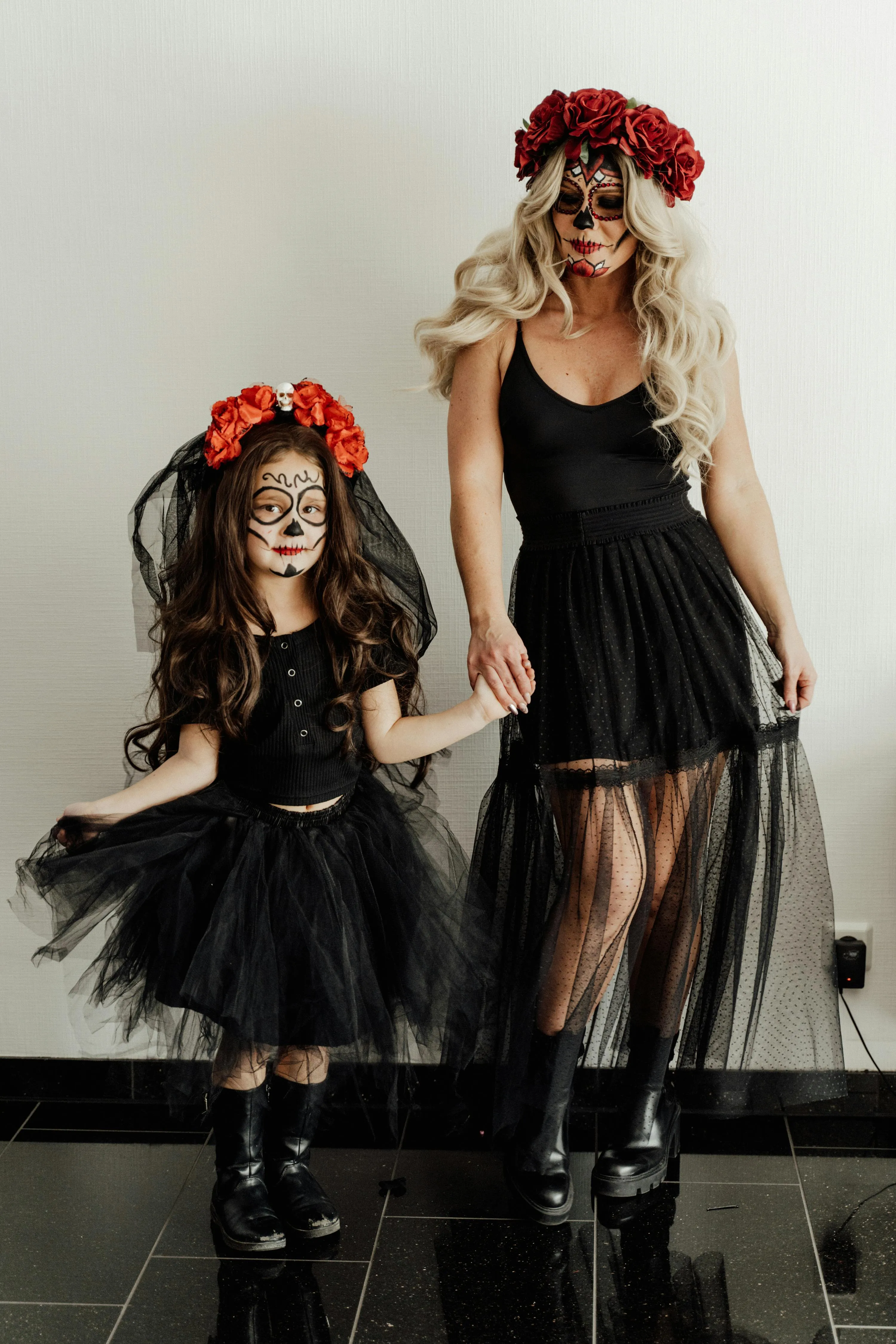 Mother and Daughter Matching Halloween Costumes HD image