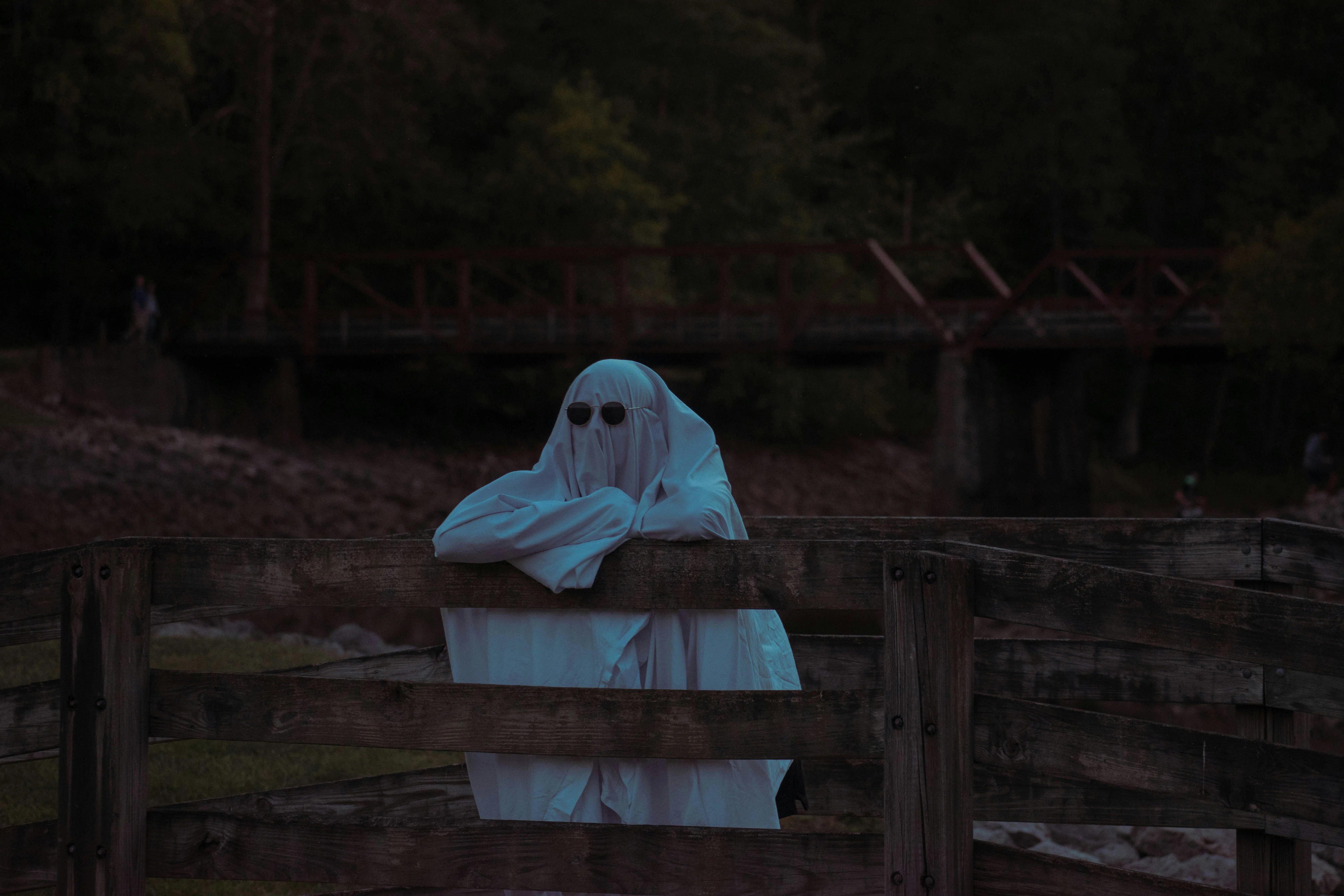Mysterious Halloween Festival Costume at Night Wallpaper