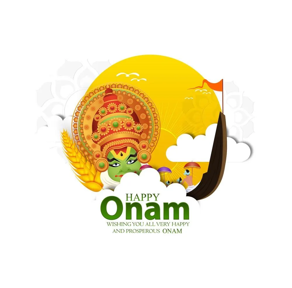 Onam festival with kathakali dance and vallam kali race