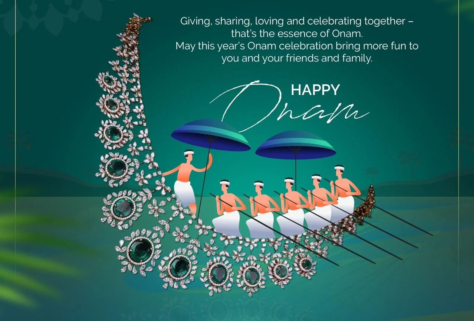 Onam Offer design with the poster image with vallam kali