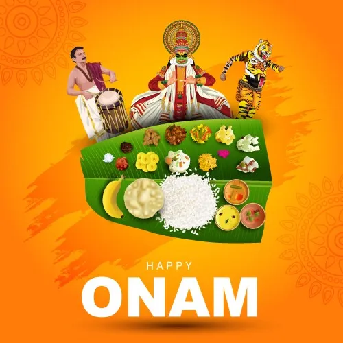 Onam sadya and chinda malam with classic dance image