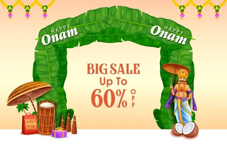Onam Special Offer and King of Mahabali Picture invitation