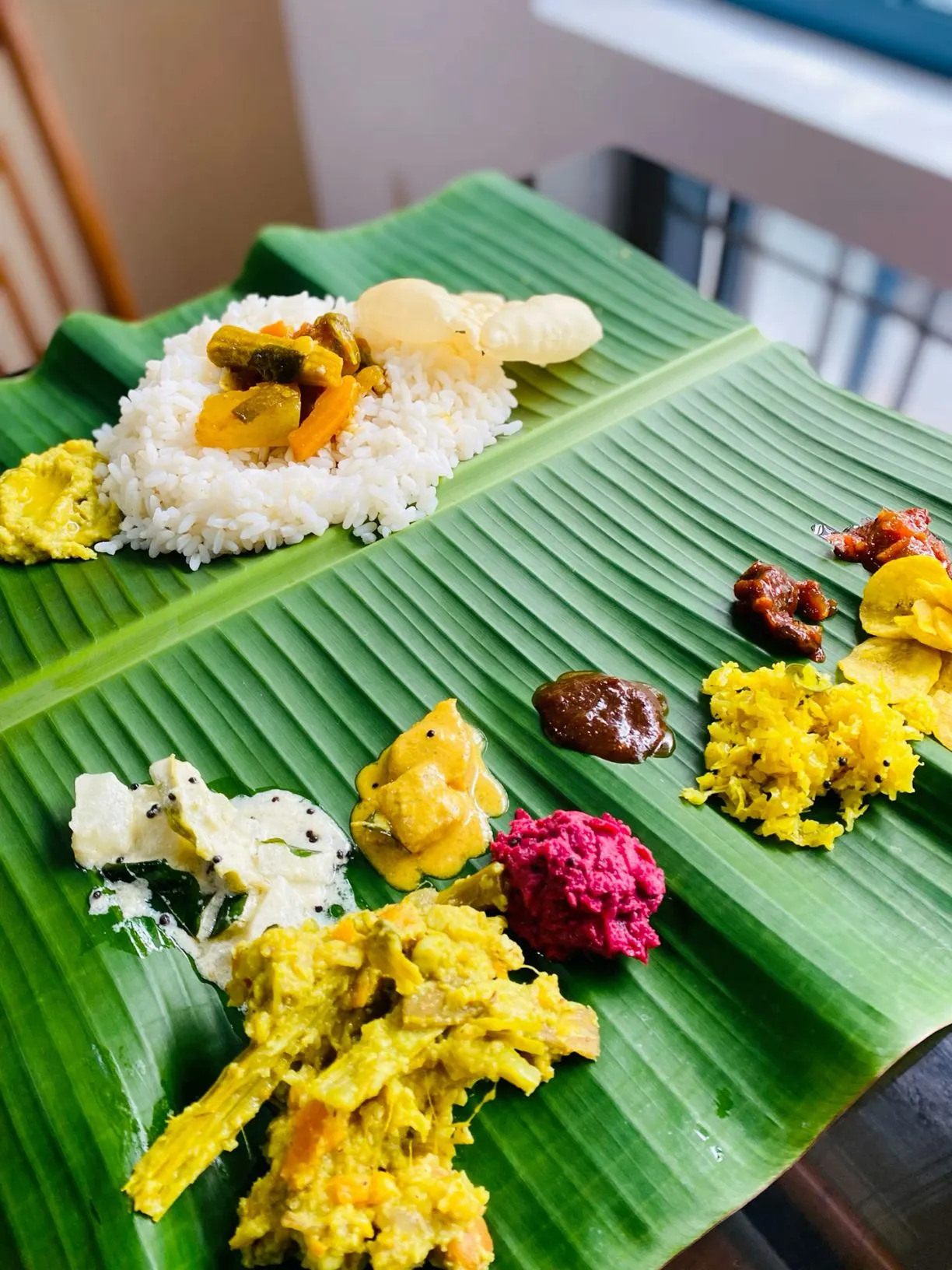 Onam special with an Onam sadya image in a poster image