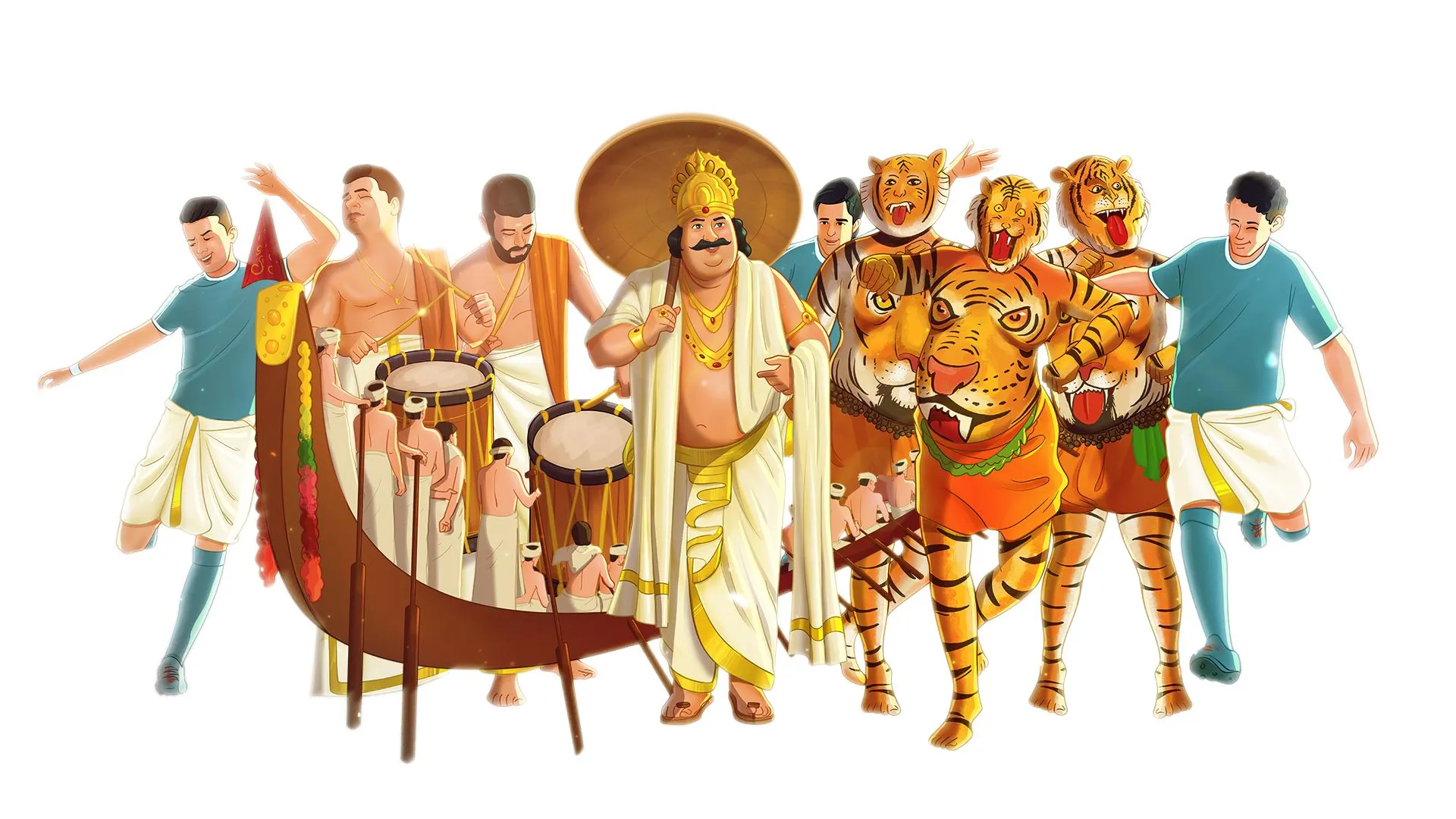 Onam special with Puli kali with Chinda Malam image