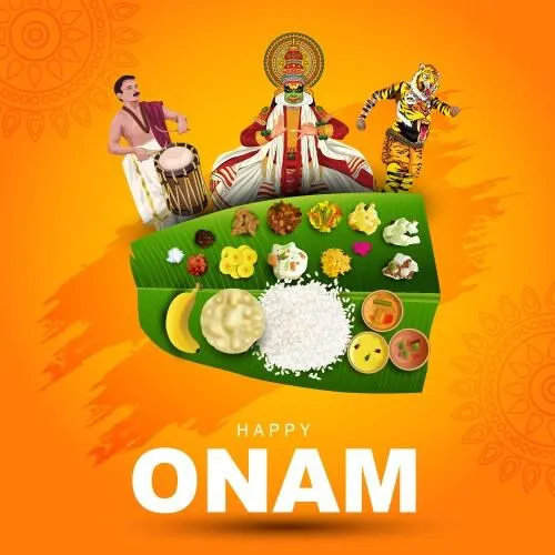 Onam with Kathakali classic dance chinda malam and sadya