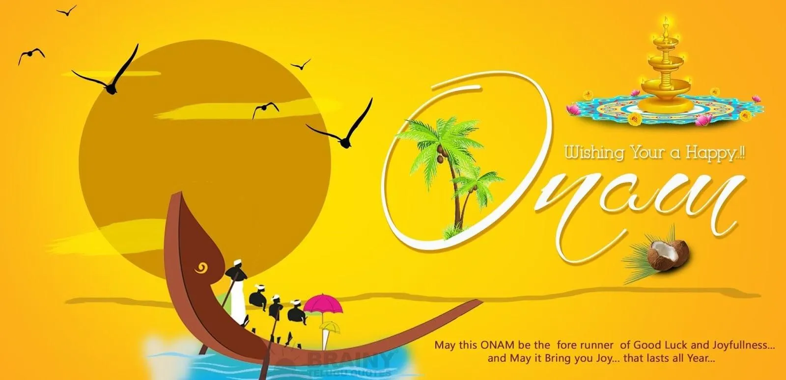 Onam with Natural Place and Vallam kali with the river