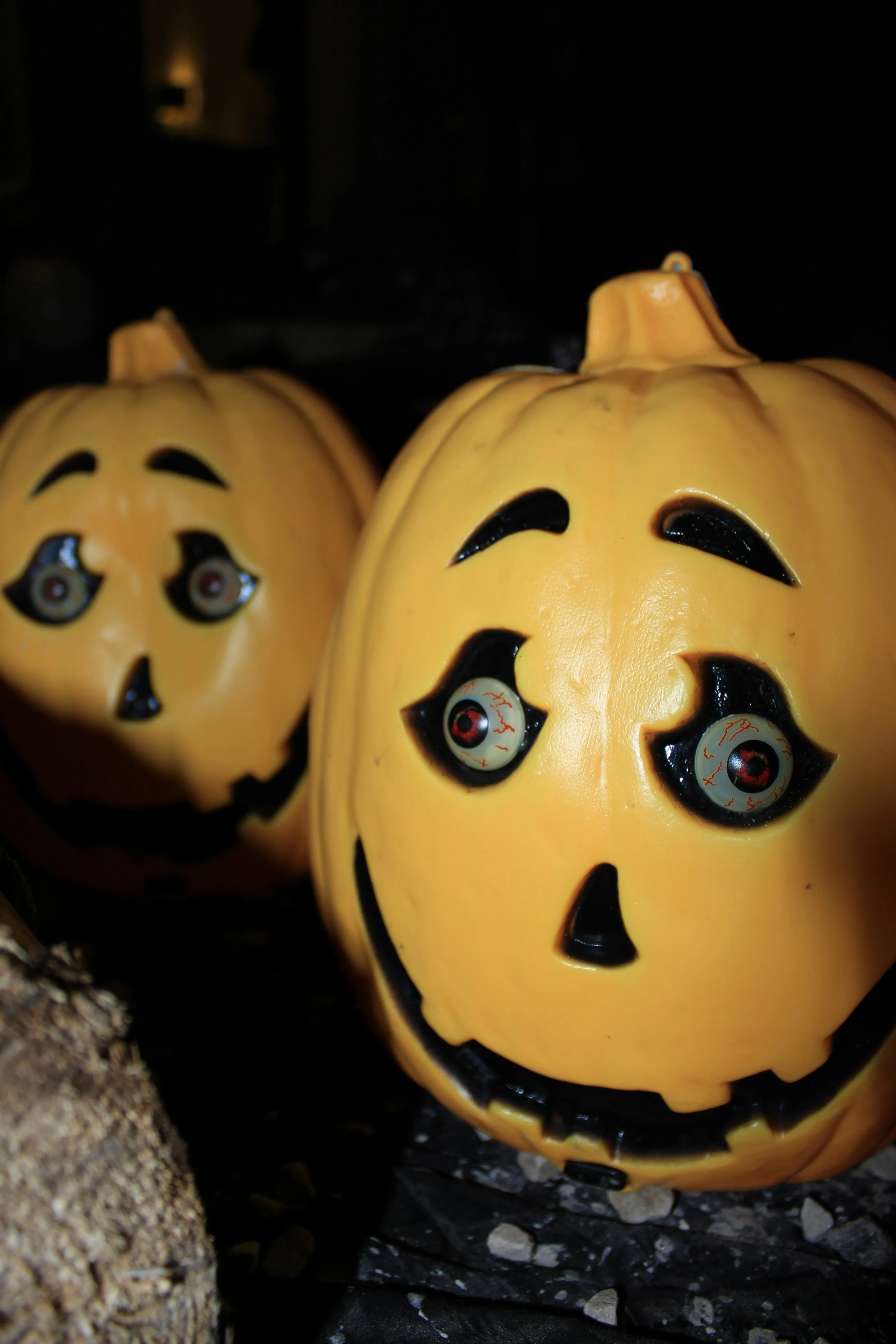 Painted Halloween Pumpkins with Funny Faces Wallpaper HD