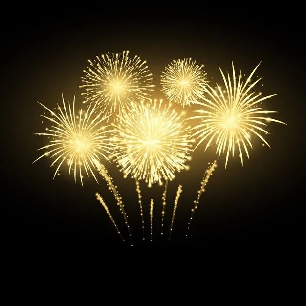 Professional display of golden fireworks bursting in the sky