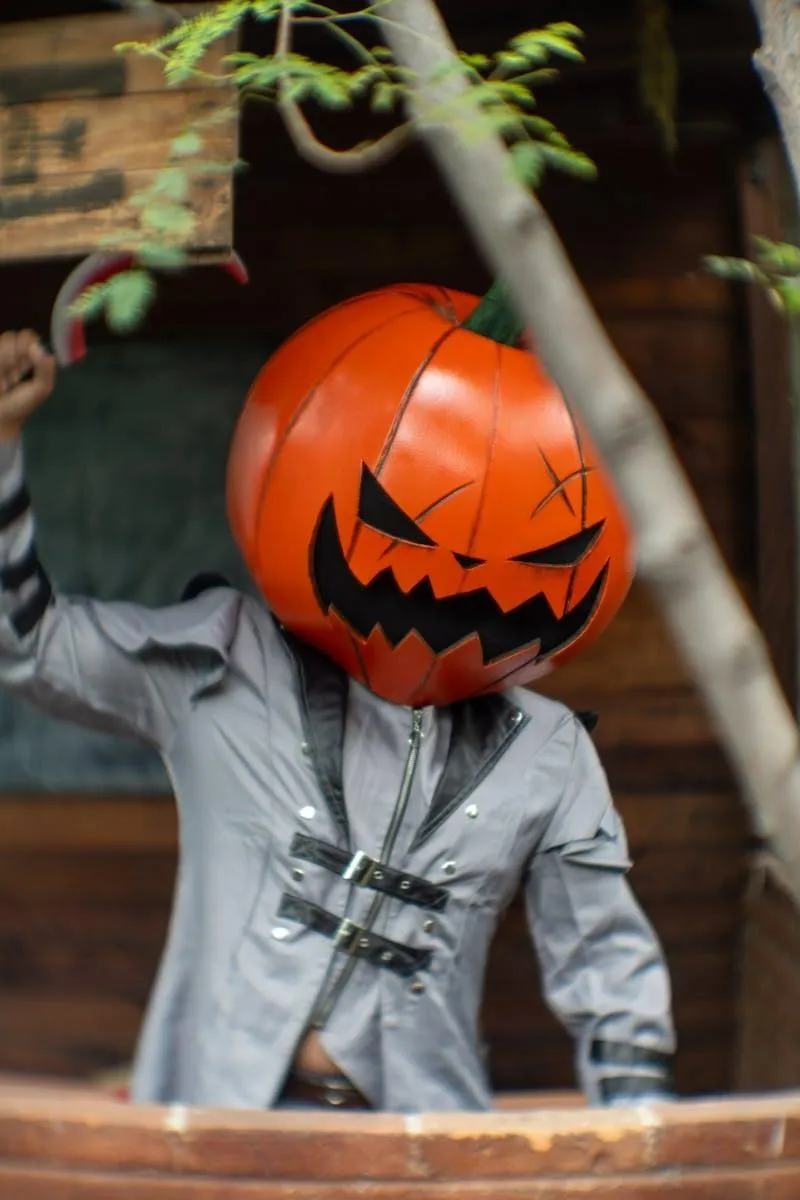 Pumpkin Head with Halloween Spirit on a Tree image HD