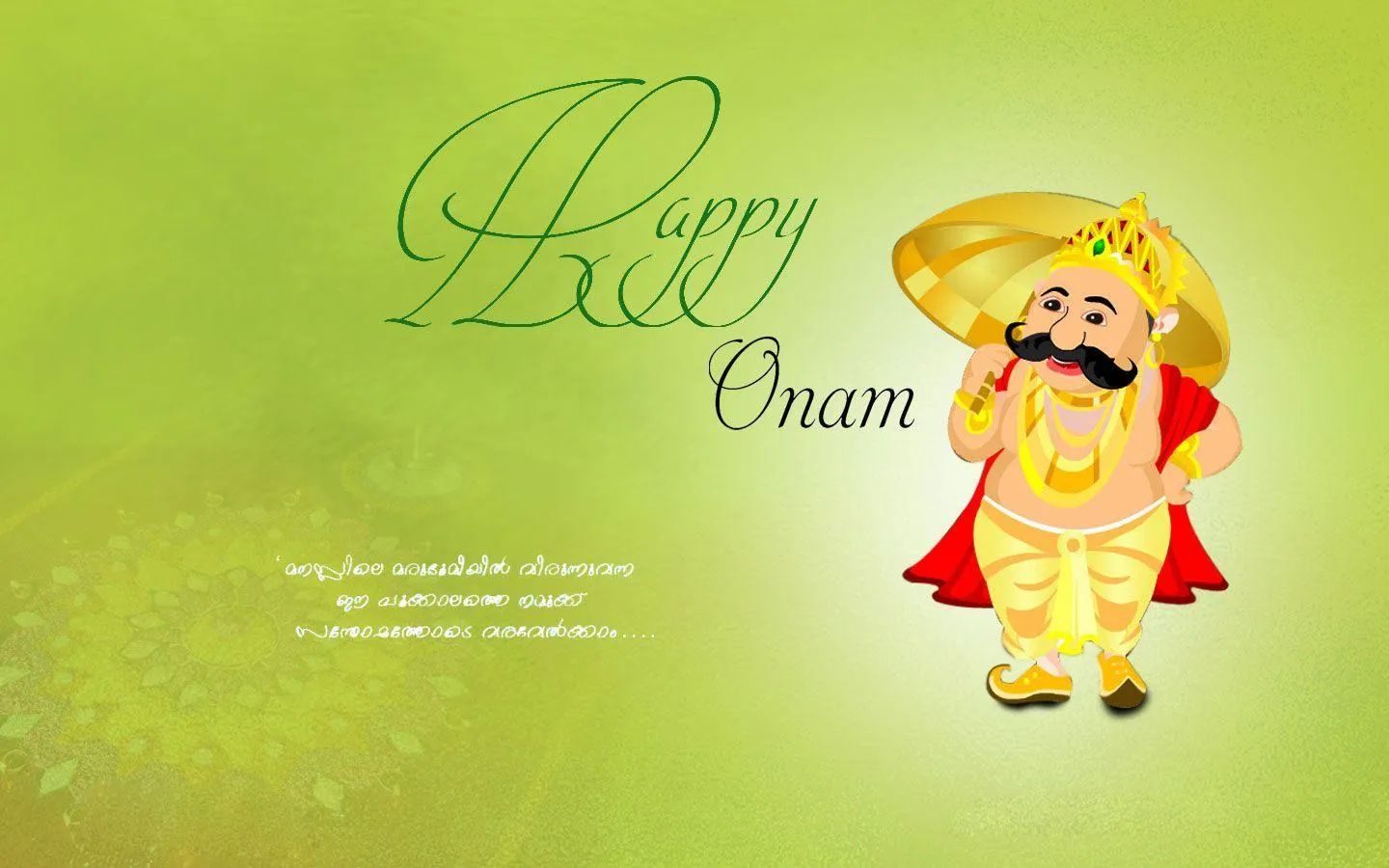 Saying the Happy Onam to the King of Mahabali Wallaper