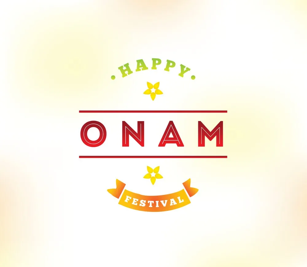Simple design in the happy Onam festival text Poster