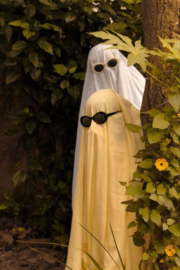 Simple Ghost Costume with Sunglasses at Halloween Event