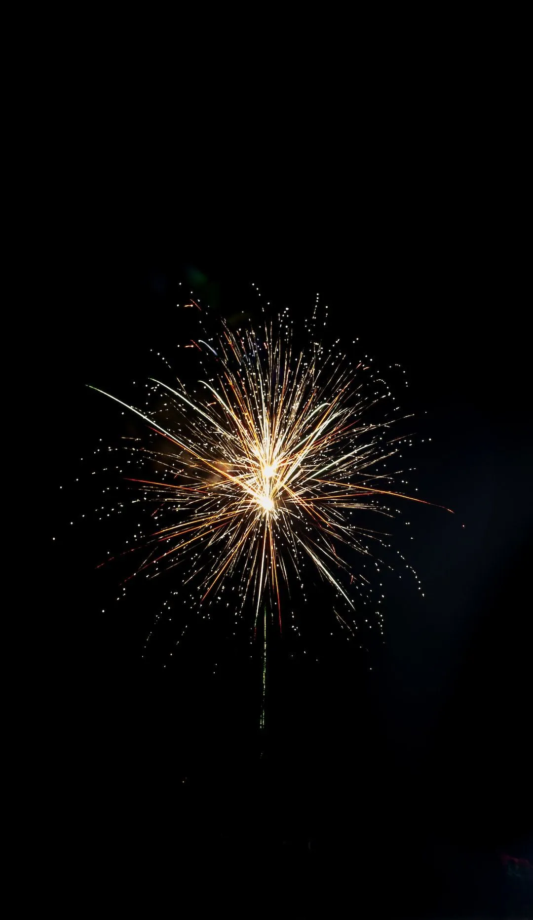 Small Golden Fireworks Bursting In The Night HD image