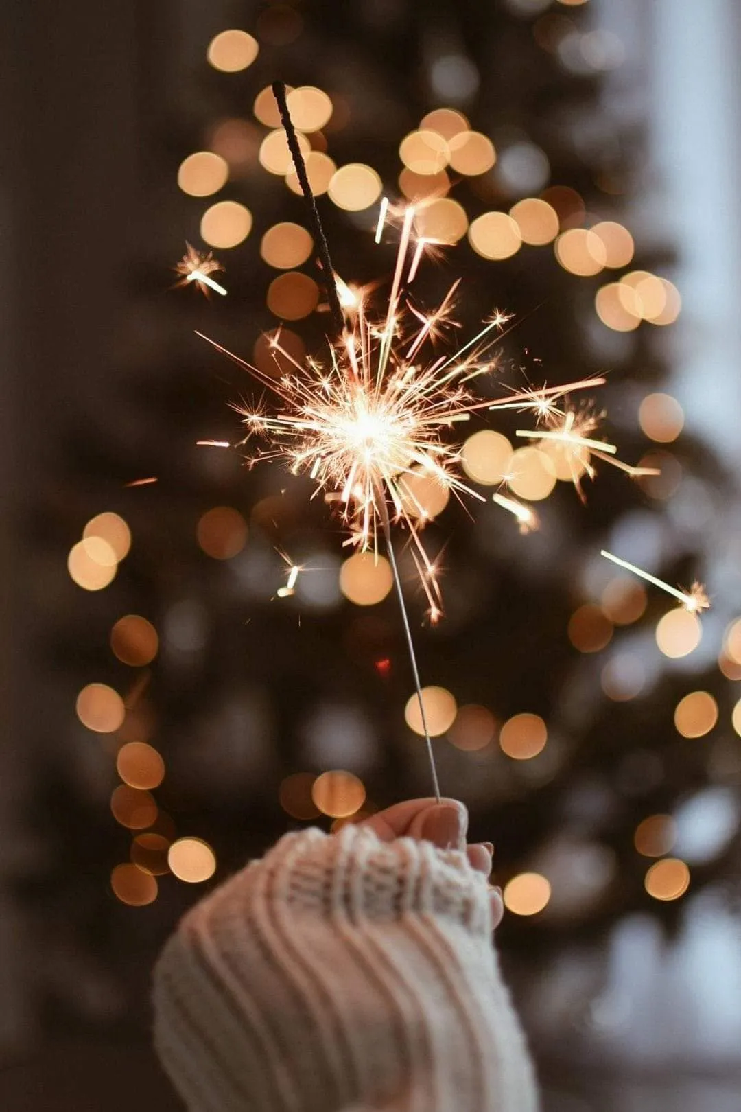 Sparkler Firework Lighting up the Night in Festive Mood
