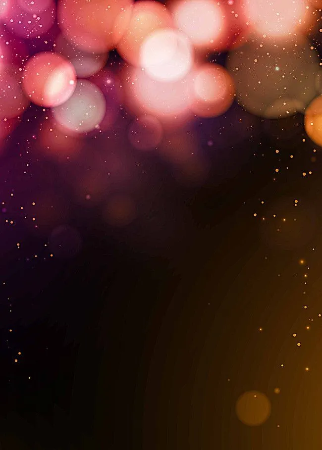 Sparkling Bokeh lights illuminating the dark night sky