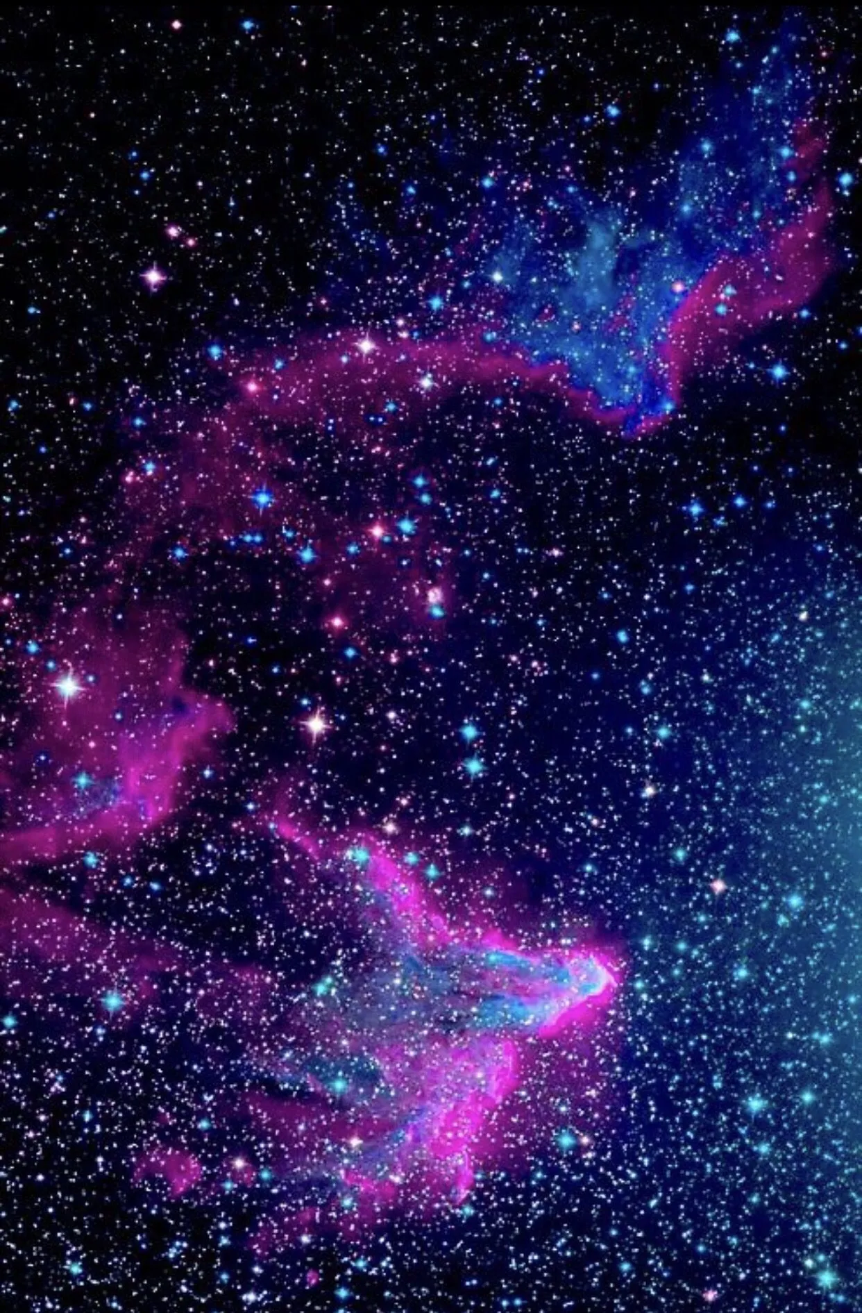 Sparkling Fireworks over a Starry Night Sky Wallpaper
