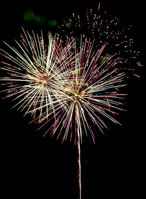 Spectacular Firework Explosion Creating a Starburst