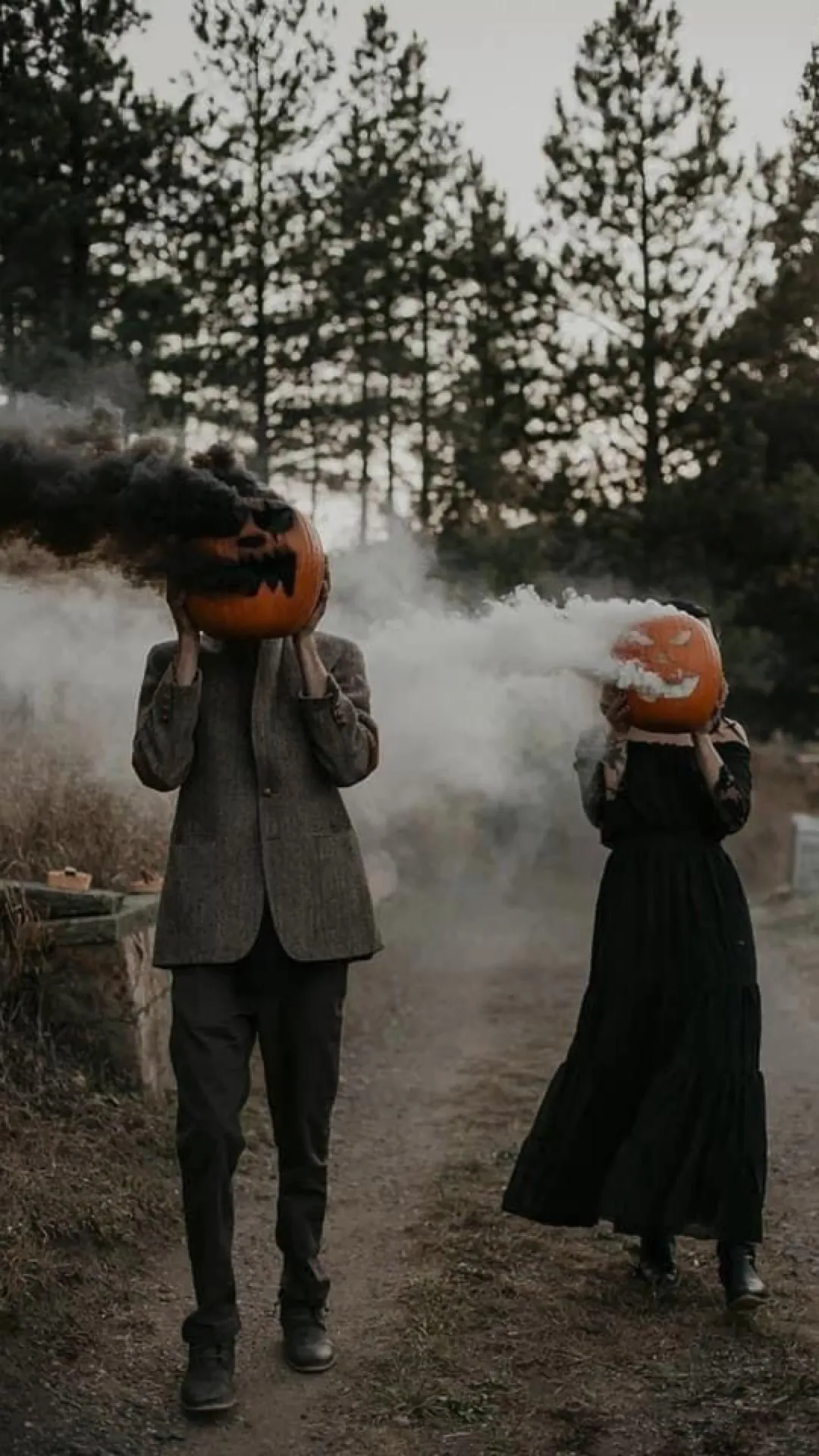Spooky Halloween Festival with Smoke and Costumes HD