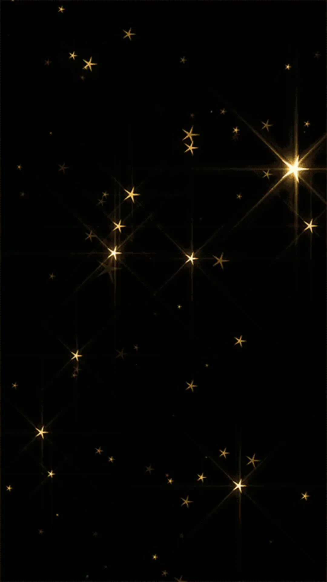 Starry Firework Display with Sparkles in Dark Night Sky