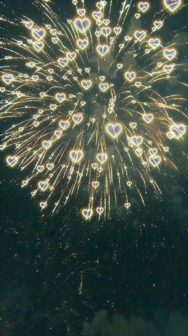 Stunning fireworks display with bright golden sparkles
