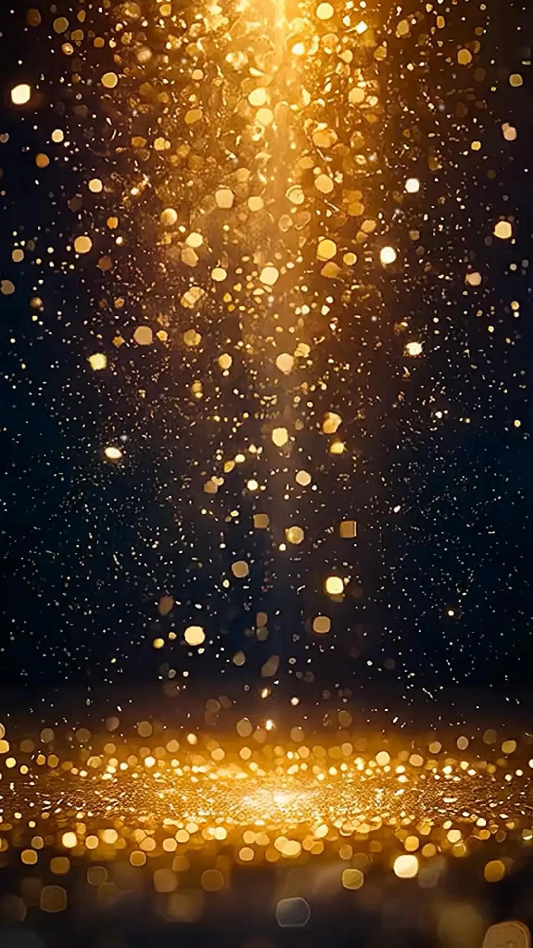 Stunning golden fireworks display lighting up the night sky