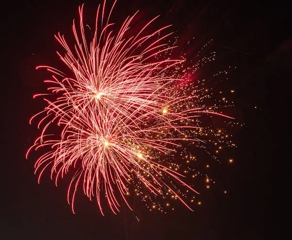 Stunning Large Colorful Firework Explosions Filling the Sky