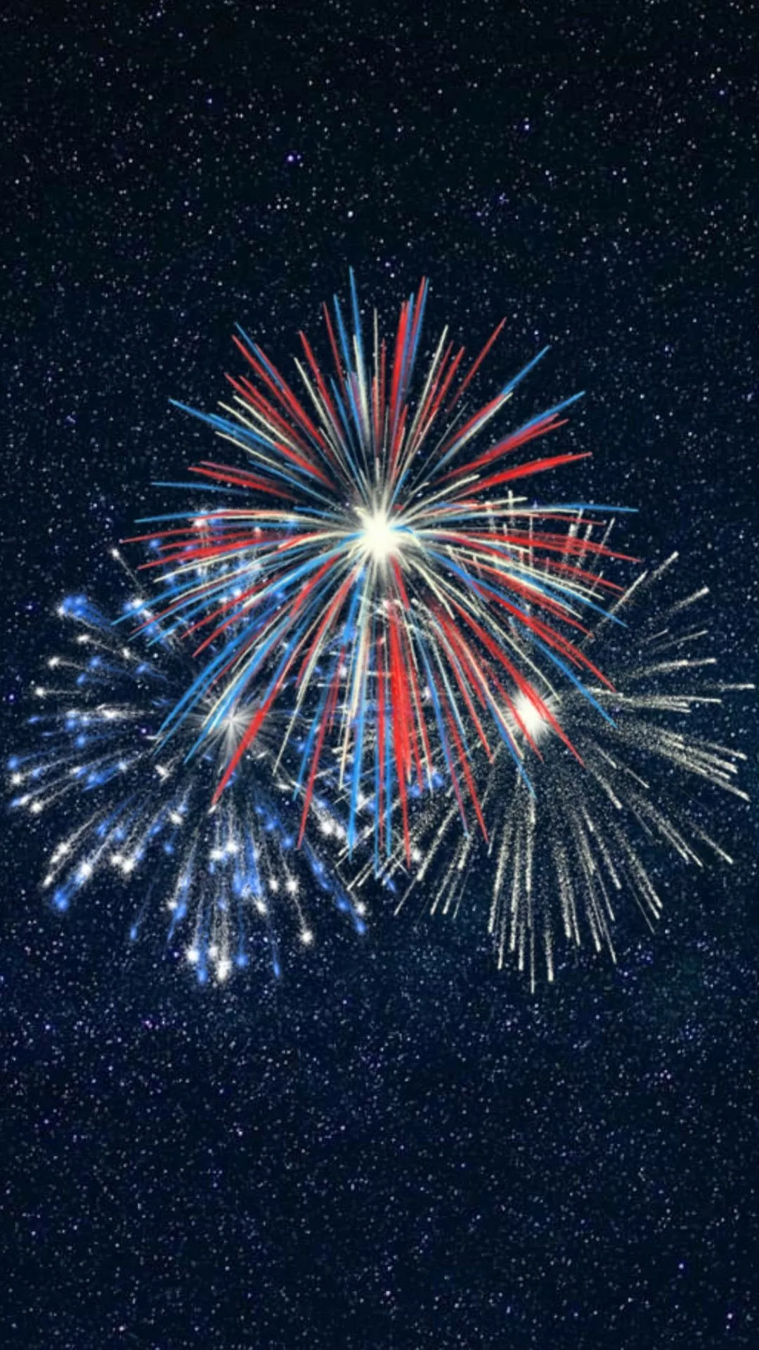 Stunning night sky with dazzling multicolor fireworks