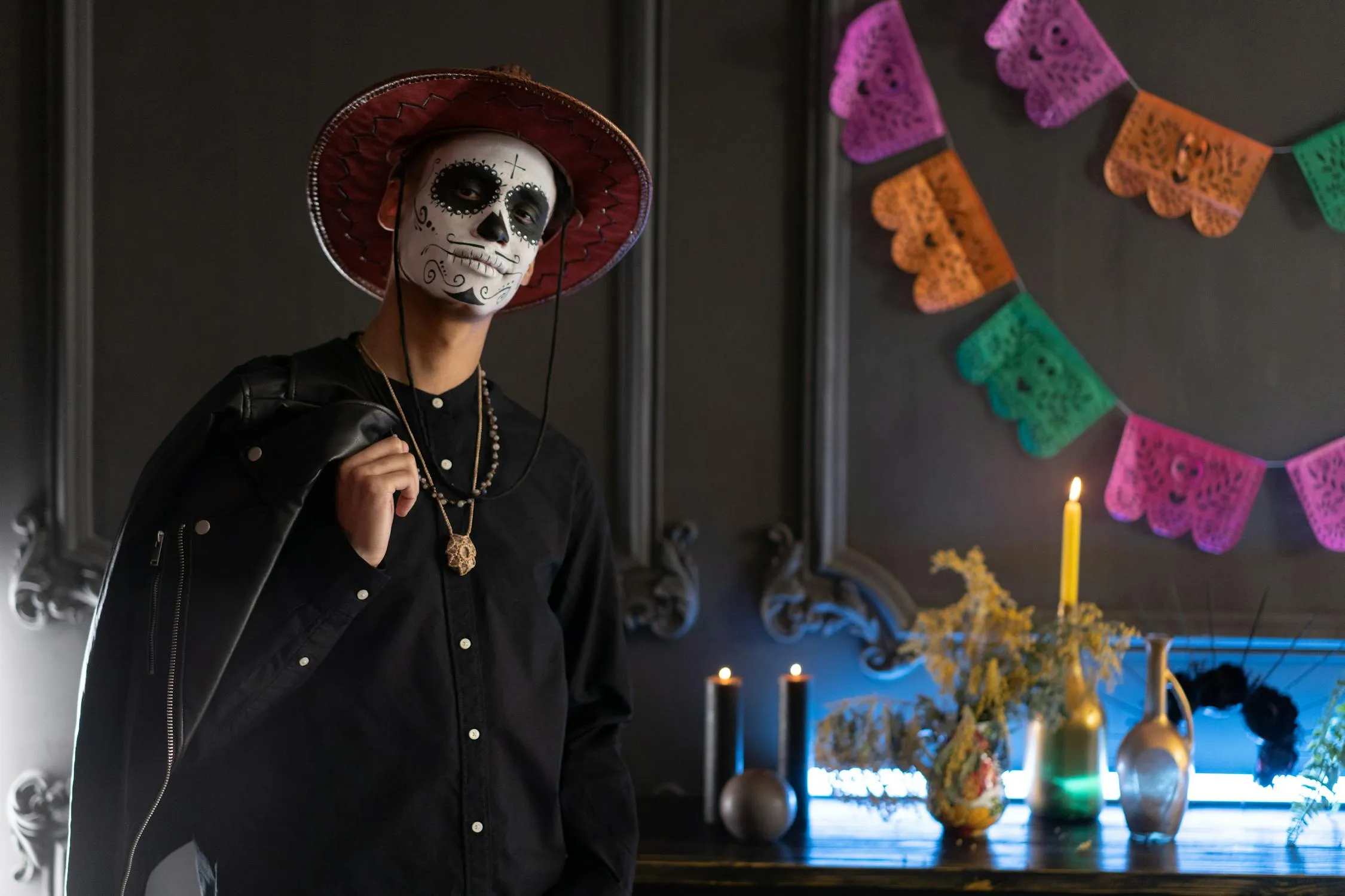 Trustworthy Halloween Costume Sugar Skull with Hat image